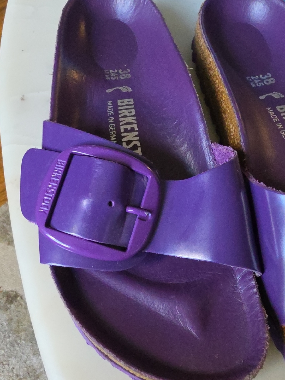 Birkenstock Purple Women's Single Strap Sandals - Picture 8 of 9
